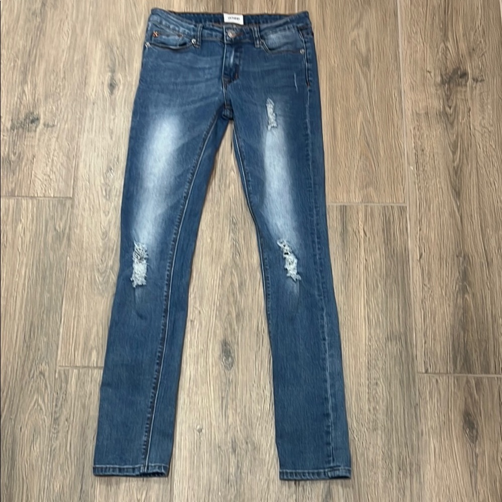 Hudson Jeans Girls Women’s Blue Distressed Skinny Stretchy Comfy Slim Vintage - Picture 11 of 14